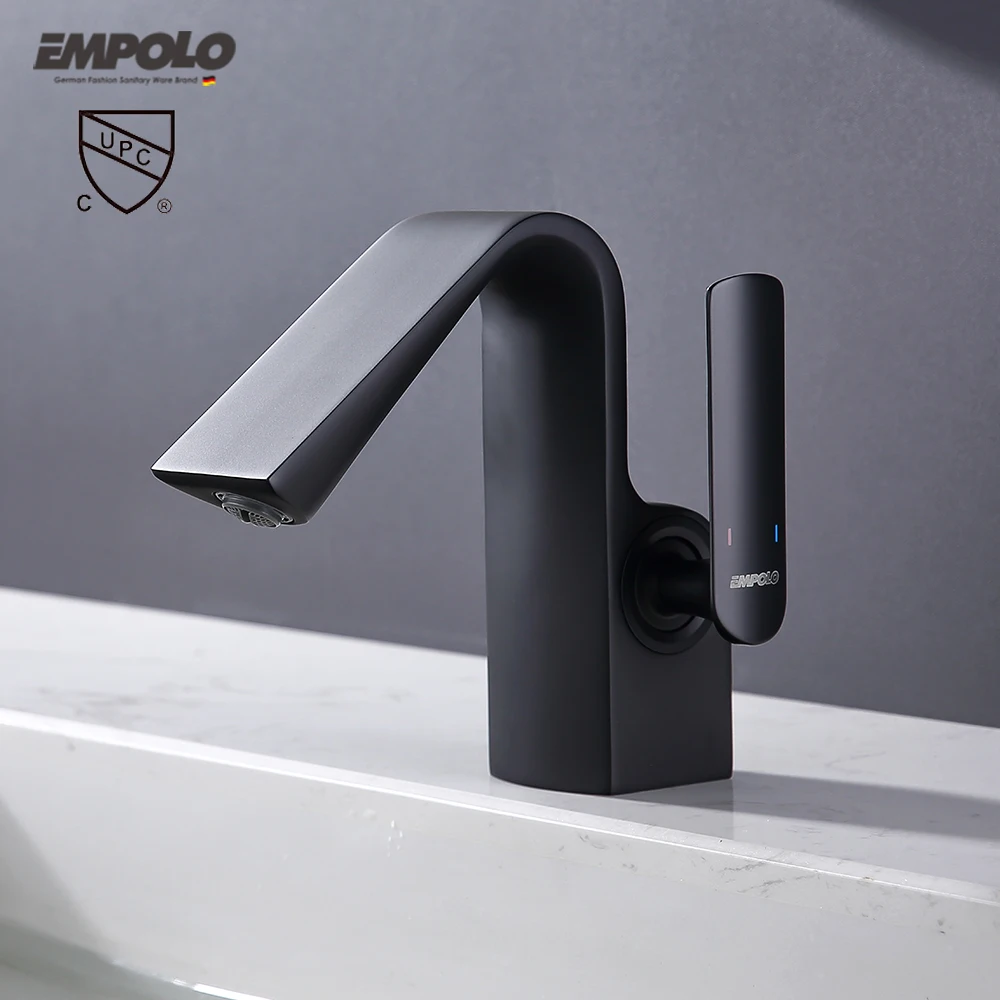 Cupc north american sink faucet for bathroom brass waterfall swan basin faucet mixer