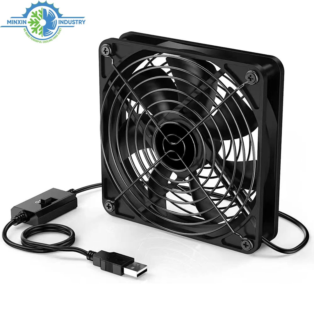 AC Infinity 5В 12В DC Dual 120x120x25 мм 3 скорости управления охлаждающий вентилятор 4 дюйма вытяжной USB 120 Вентиляция для