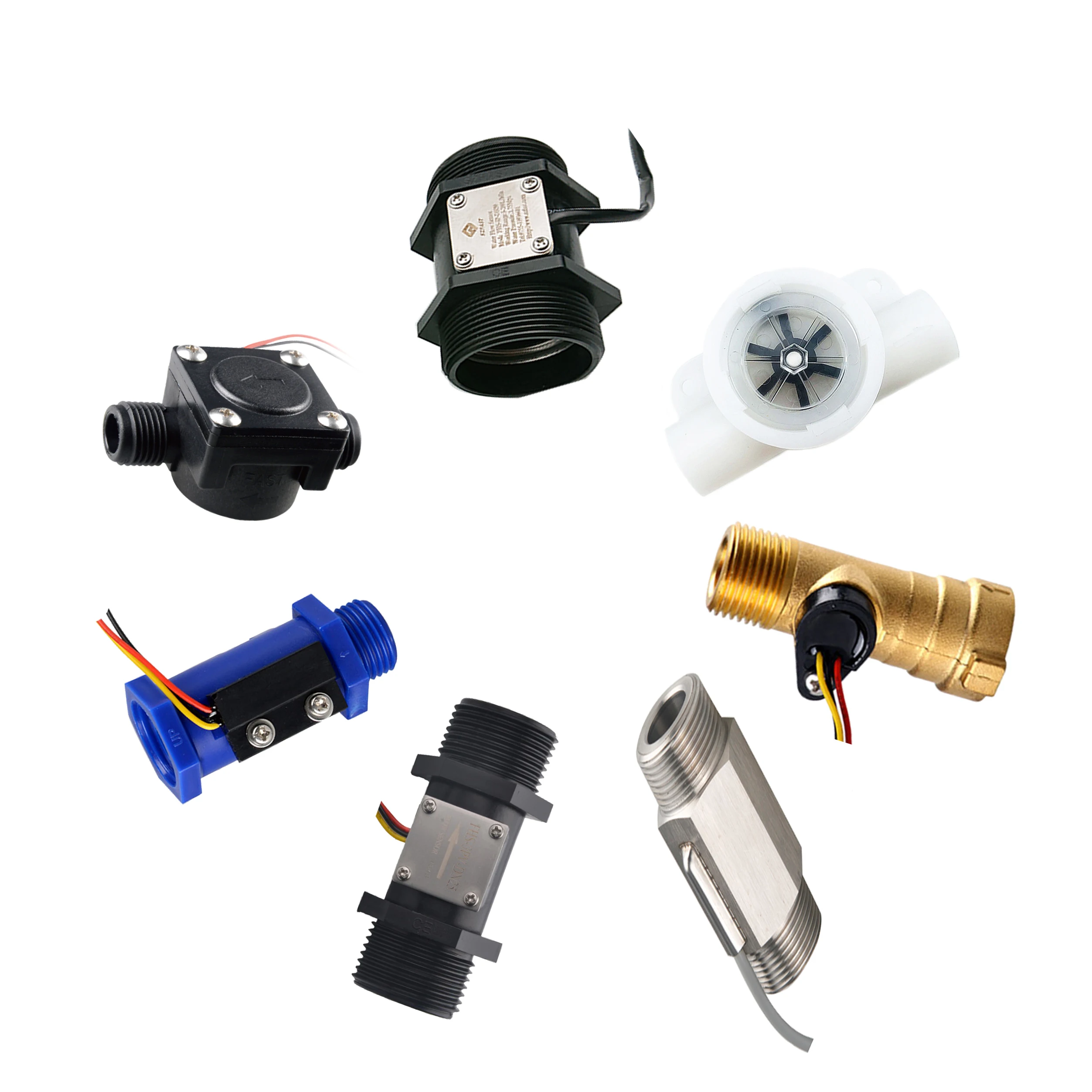 G1/2 Hall Effect Plastic Flow Meter Controller Water Flow Sensor Liquid Flow Sensor