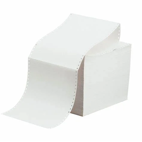 4ply white Continuous Computer Forms Carbonless Paper 1/2/3/4plys 9 .5'x5.5'/11'