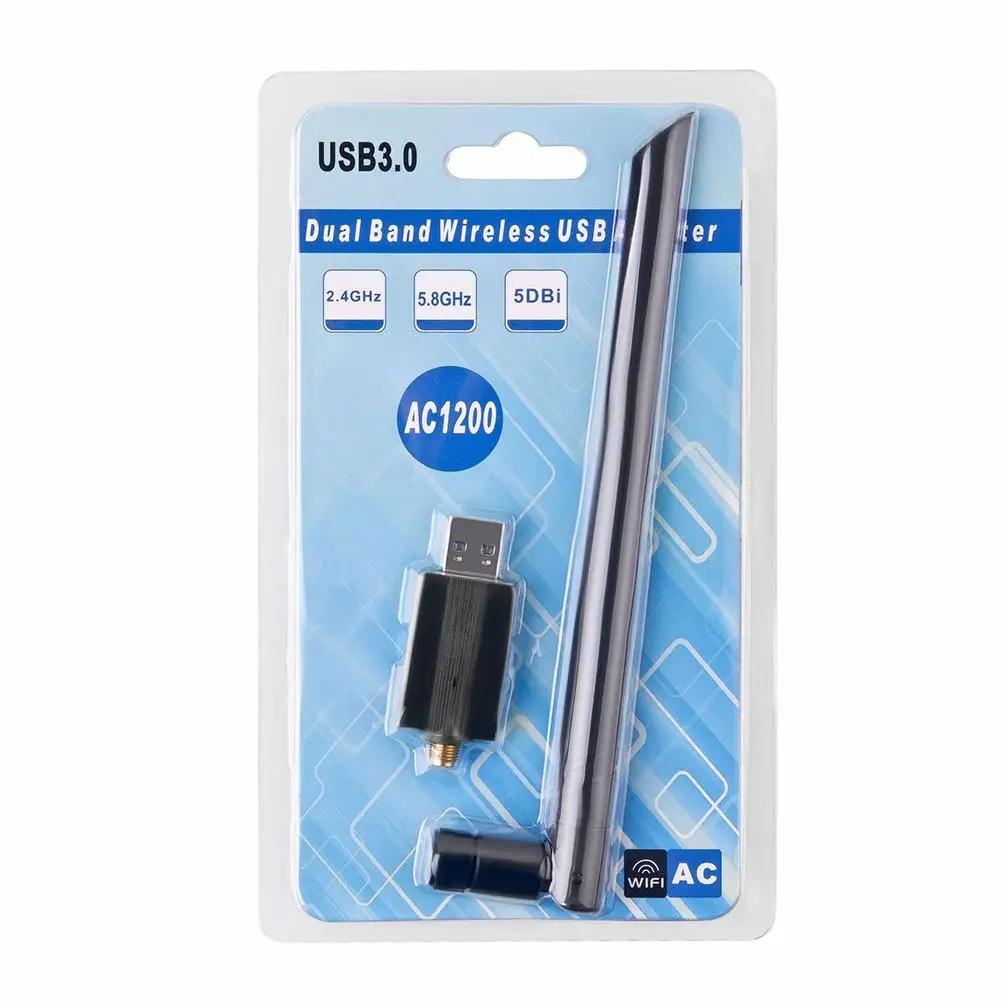  1200 Мбит/с WLAN Card беспроводная сетевая карта Wi-Fi приемник AP USB 3 0 Dual Band 5 г/2 4 г 5dBi антенна ключ адаптер для Windows/ Mac