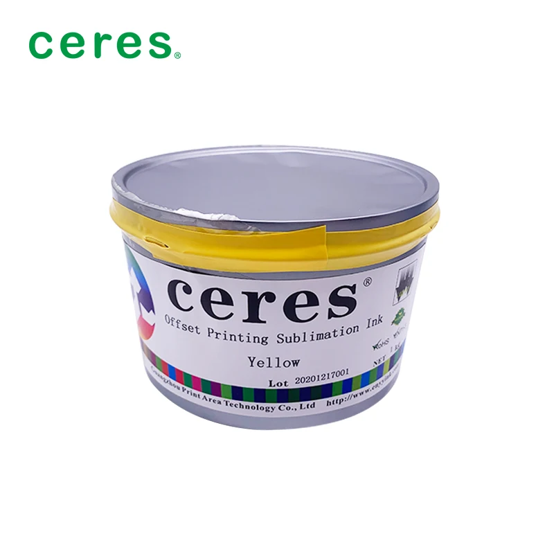 YELLOW Offset printing sublimation ink for Wear-resistant, sun-fast, not easy to fade and crack