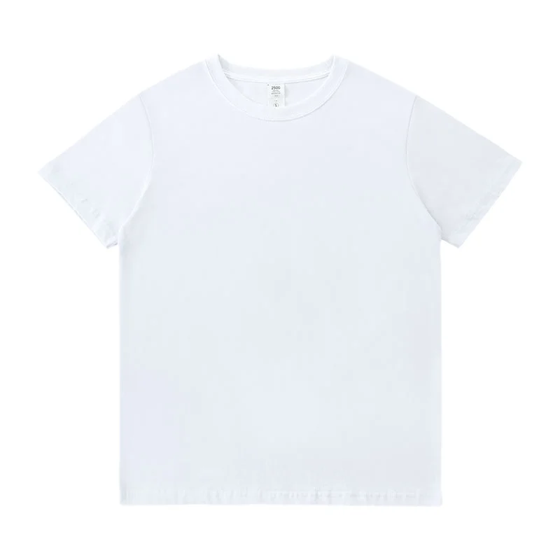 2023 Summer New Customized 3D Embroidery Manufracturer  Plain Coffee Brown 250g T shirts Wholesale Soft Cotton Tshirt homme