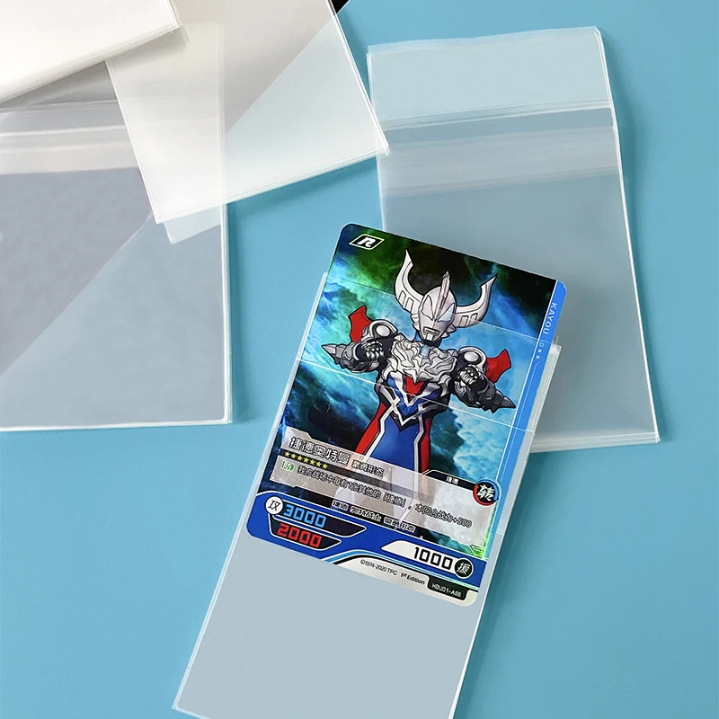 Archivalpro wholesale PP material clear view self-adhesive trading card game card sleeves