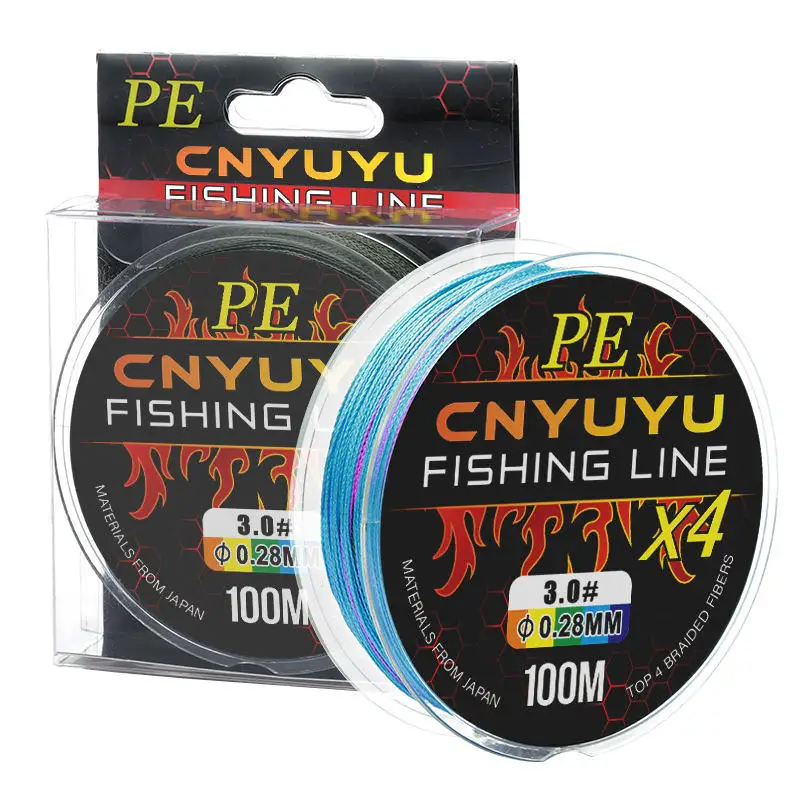 KEKAXI  strong 4 8x strands water color pe 100lb 80lb nylon/fiber braided fishing line
