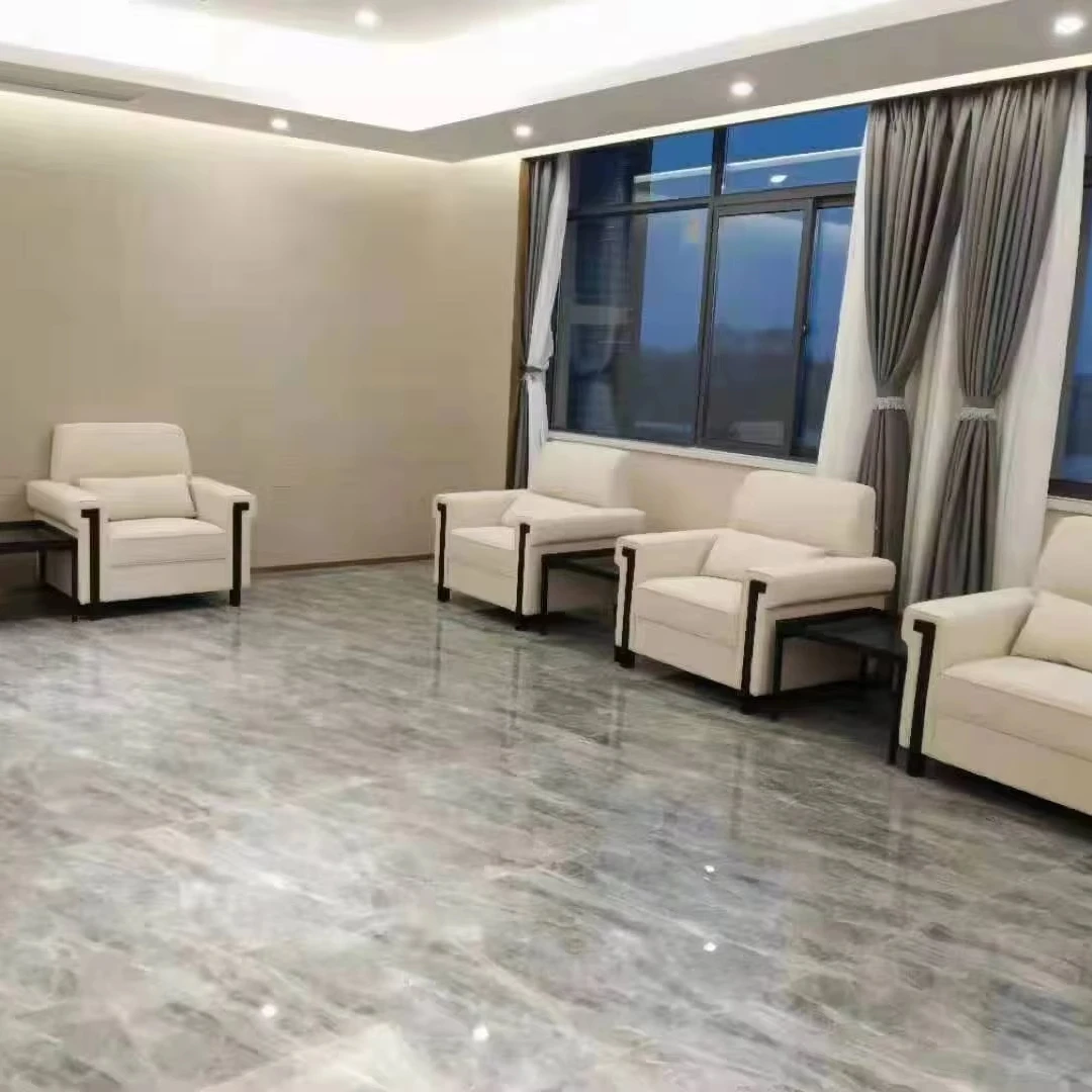 Modern Design Office Furniture High-Level Executive VIP Reception 1-Seater Leather Sofa Set for Living Room Use