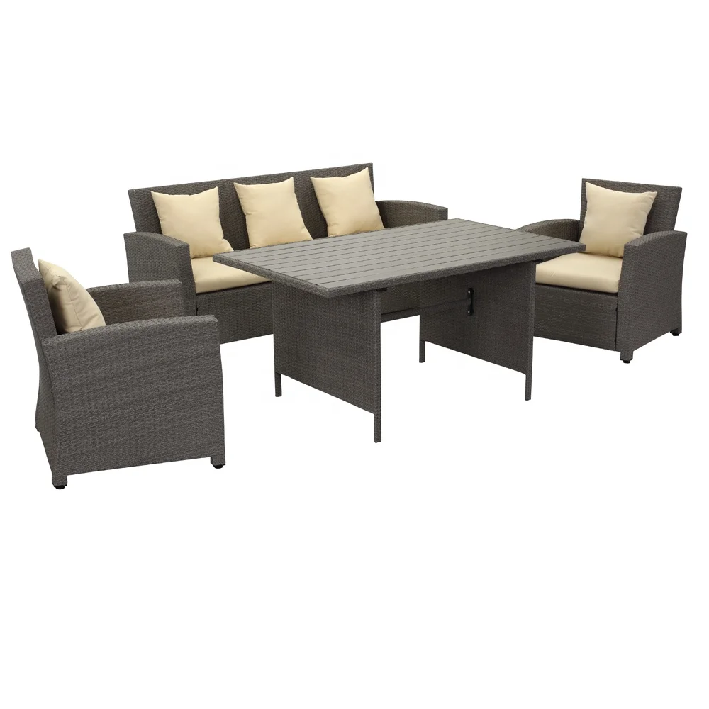 
Trader 4 piece Outdoor Patio Furniture Sets Outdoor Garden Sofa With Cushions 41.9517 