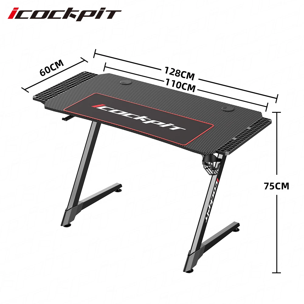 Лидер продаж на Amazon, компьютерный стол со светодиодной подсветкой, игровой Настольный ПК, стол для ноутбука
