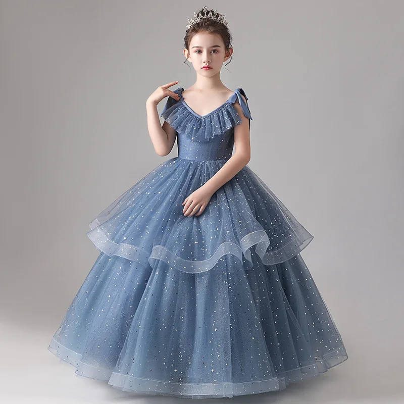 
OEM children party wear kids dress clothing girls wedding ball gowns designs dress baby girl kids gown 