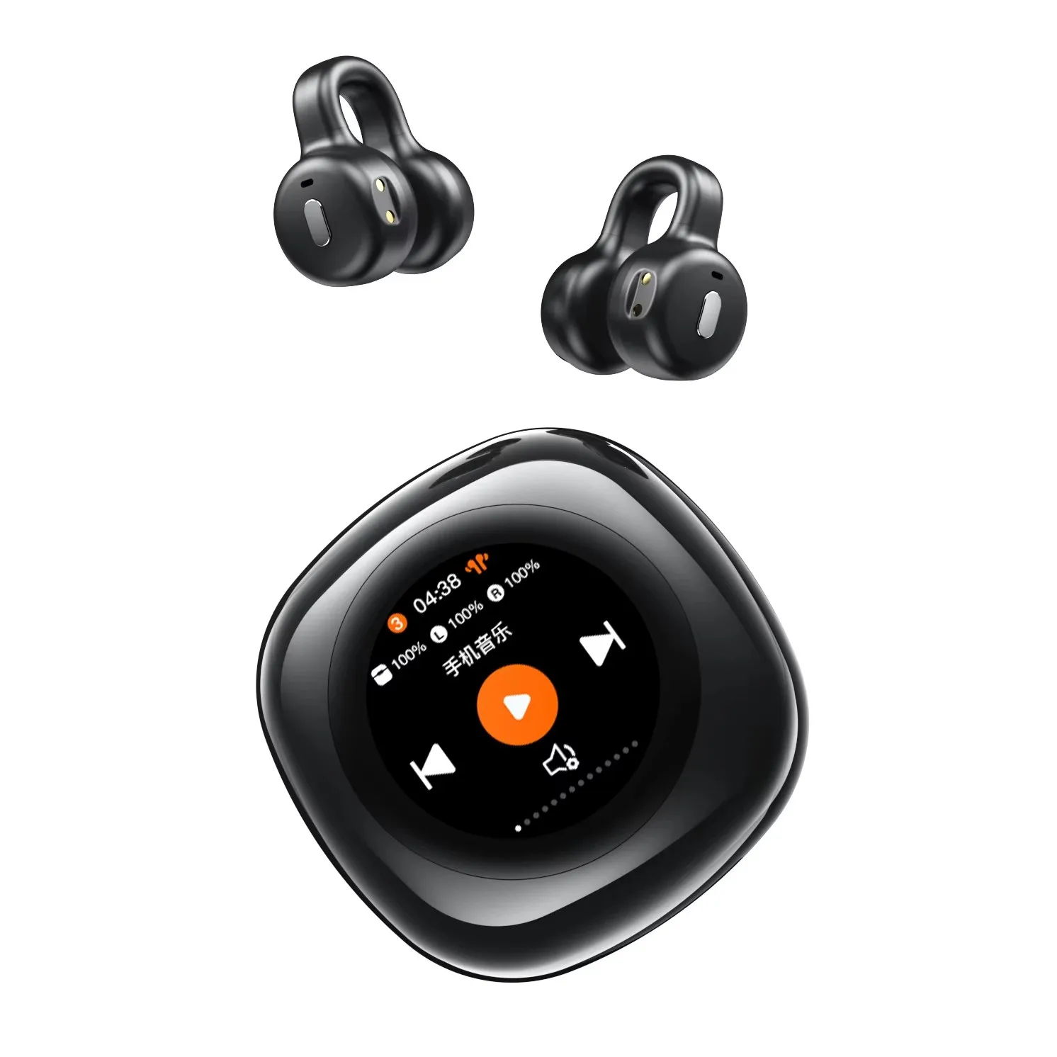 Plug-in card TWS free 1G memory card clip ear type double mark noise reduction wireless BT headset smart touch color screen CT11