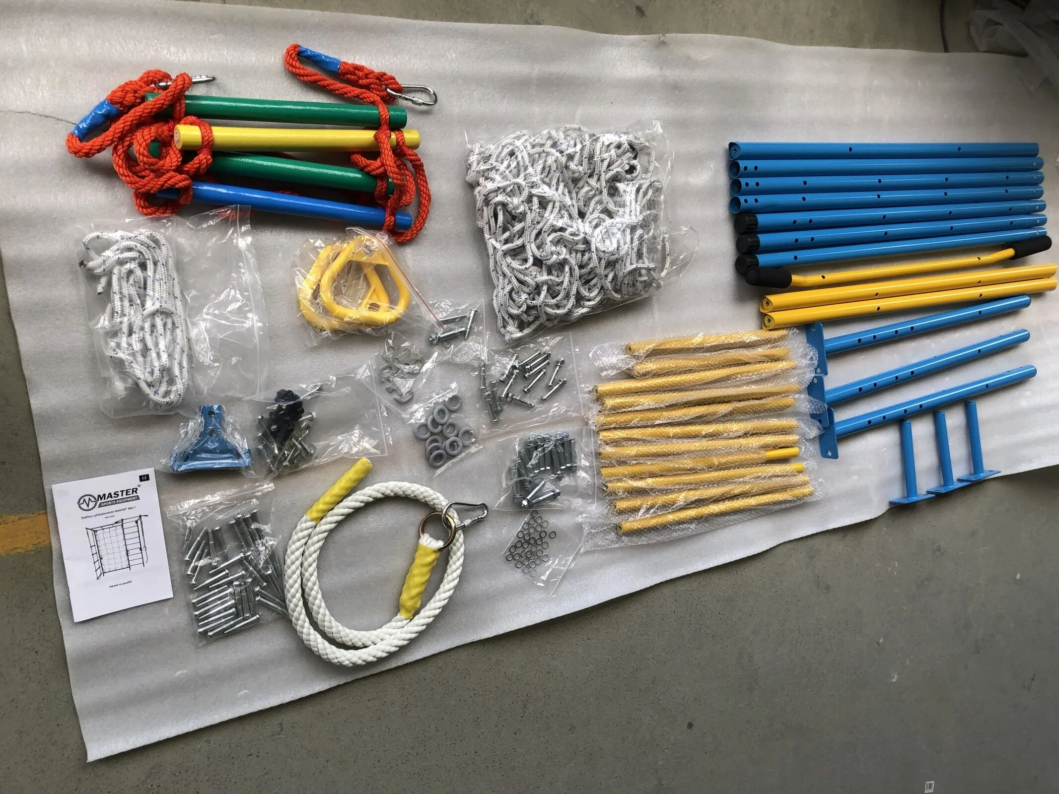 Colorful Kids Swedish Wall Mounted Playground Jungle Play Gym Gymnastic