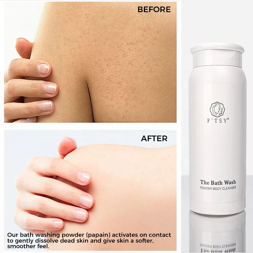 OEM Gentle Powder Body Cleanser Moisturizing Softer Body Wash Whitening Bath Care Powder