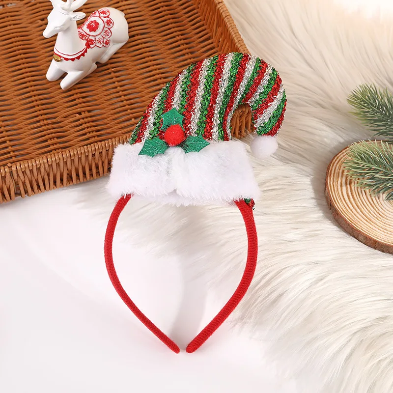 New Style Western Style Christmas Festival Headband Bell Feather Funny Hair Accessories Christmas Party Adult Child Hair Band