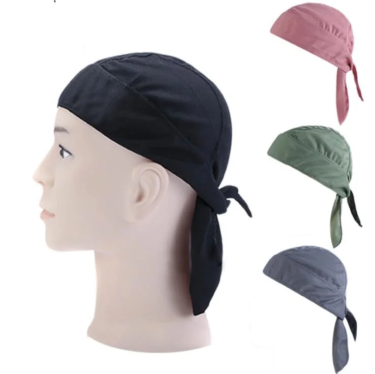 Breathable Tie up Hip hop Cooling Ice silk Bonnet hat Outdoor Gym Fitness Cycling Helmet liner hats mask