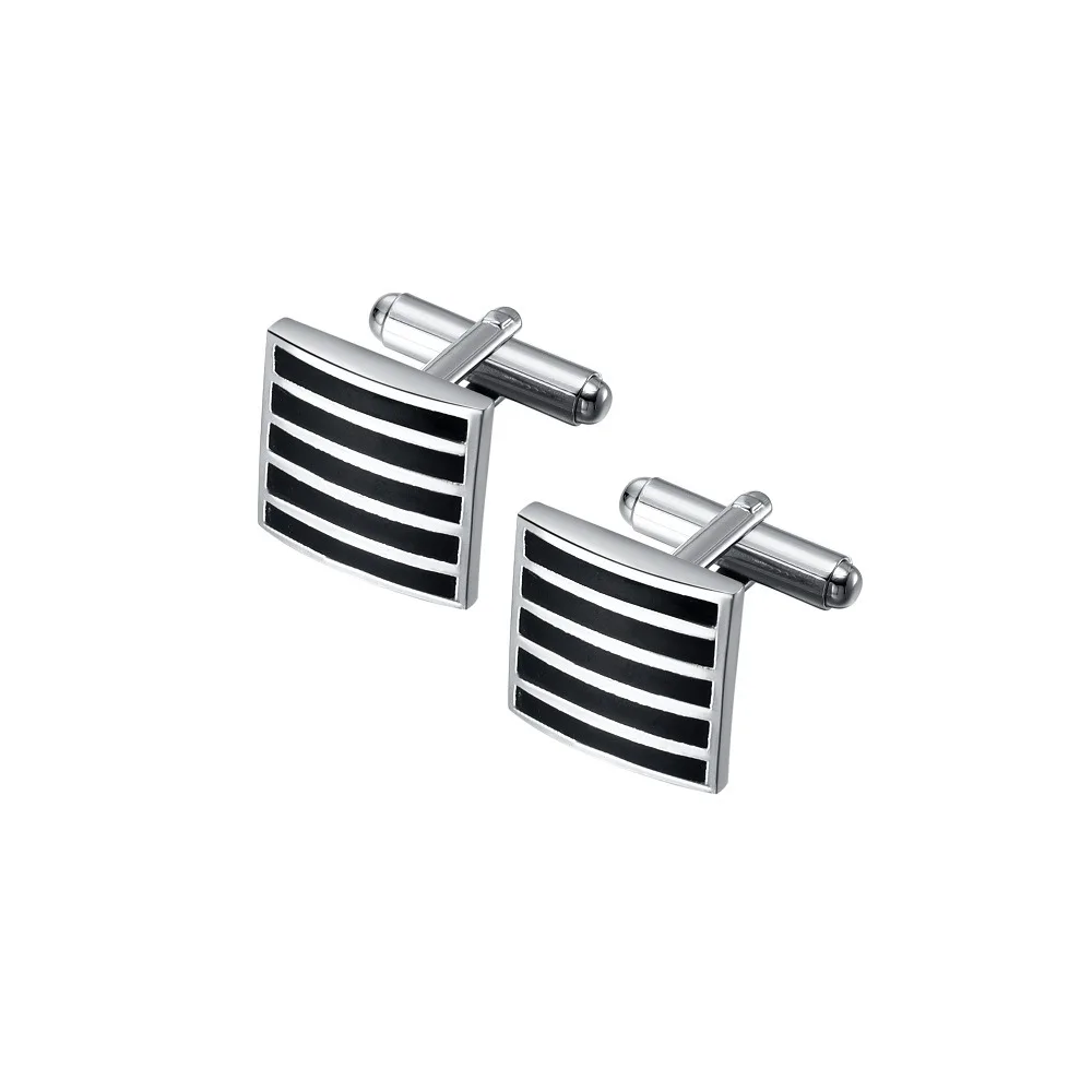 ZF High Quality Copper Cufflinks for Men Classic Cuff Links Mens Tuxedo Shirt Cufflinks for Wedding Groom Business Silver Black