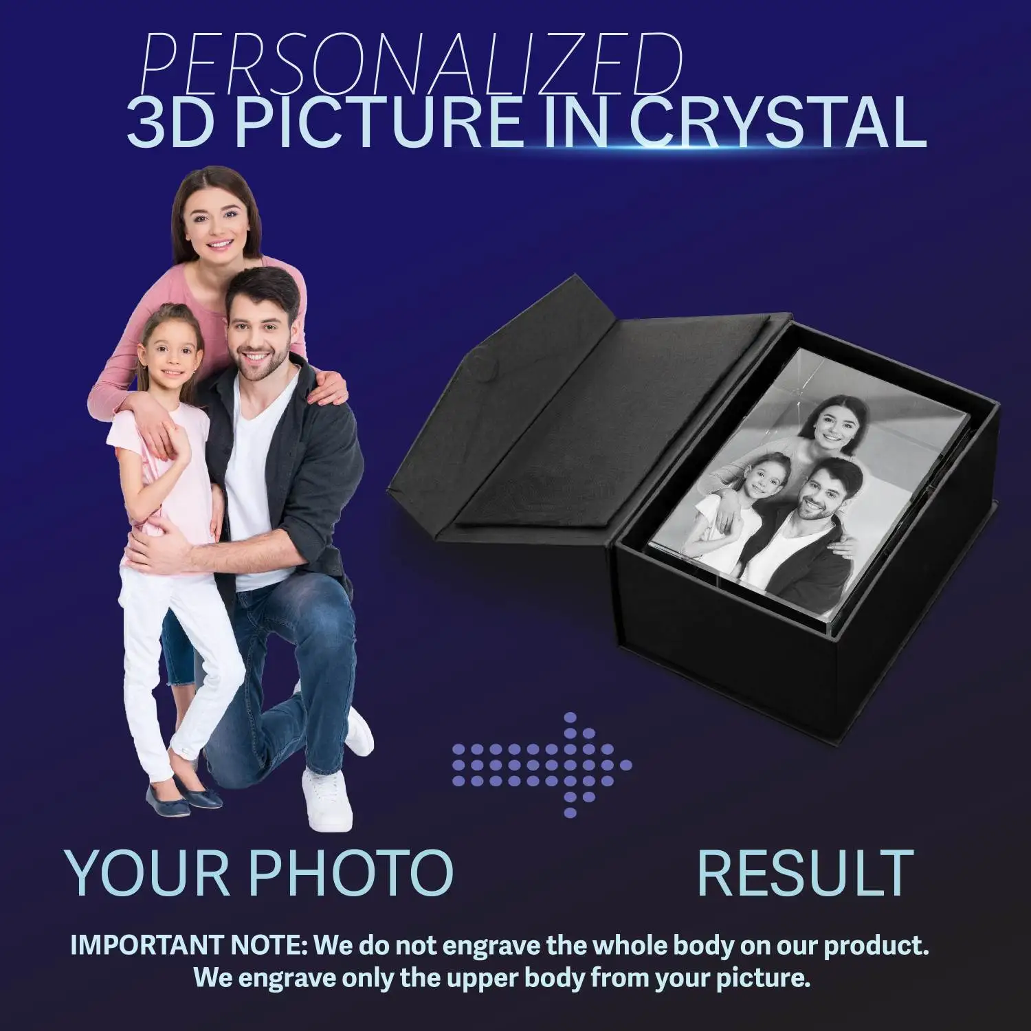 Wholesale customized blank glass souvenir heart engraving 3d crystal photo laser printing for gift