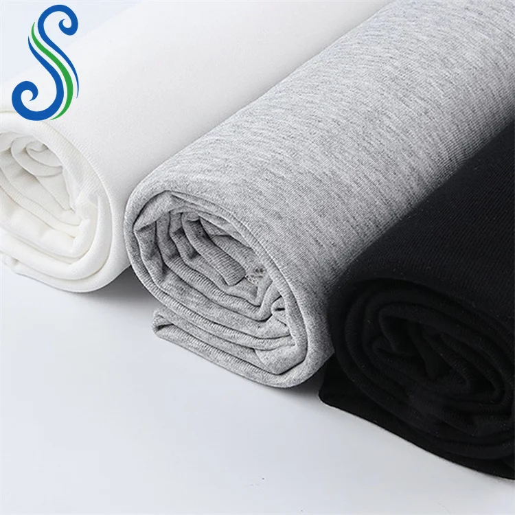 280Gsm 85%Cotton 15%Polyester 32S Cotton Yarn French Terry Cloth Fabric for Hoodies