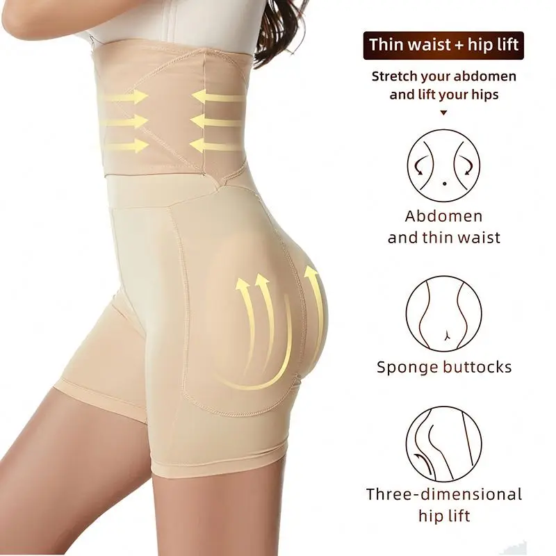 Factory Price Women Fajas Colombianas Colo Invisible Tummy Control Body Shaper Hip Padding Shapewear Butt Lifter Shorts