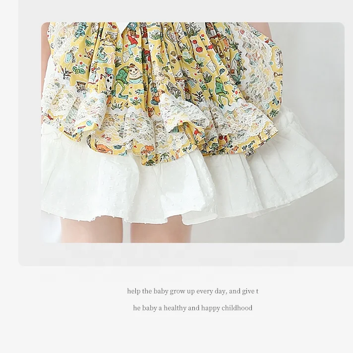 Spanish Style 2pcs Floral Vintage Party Baby Kids Girls Fashion Dresses Luxury Summer Dress 2022