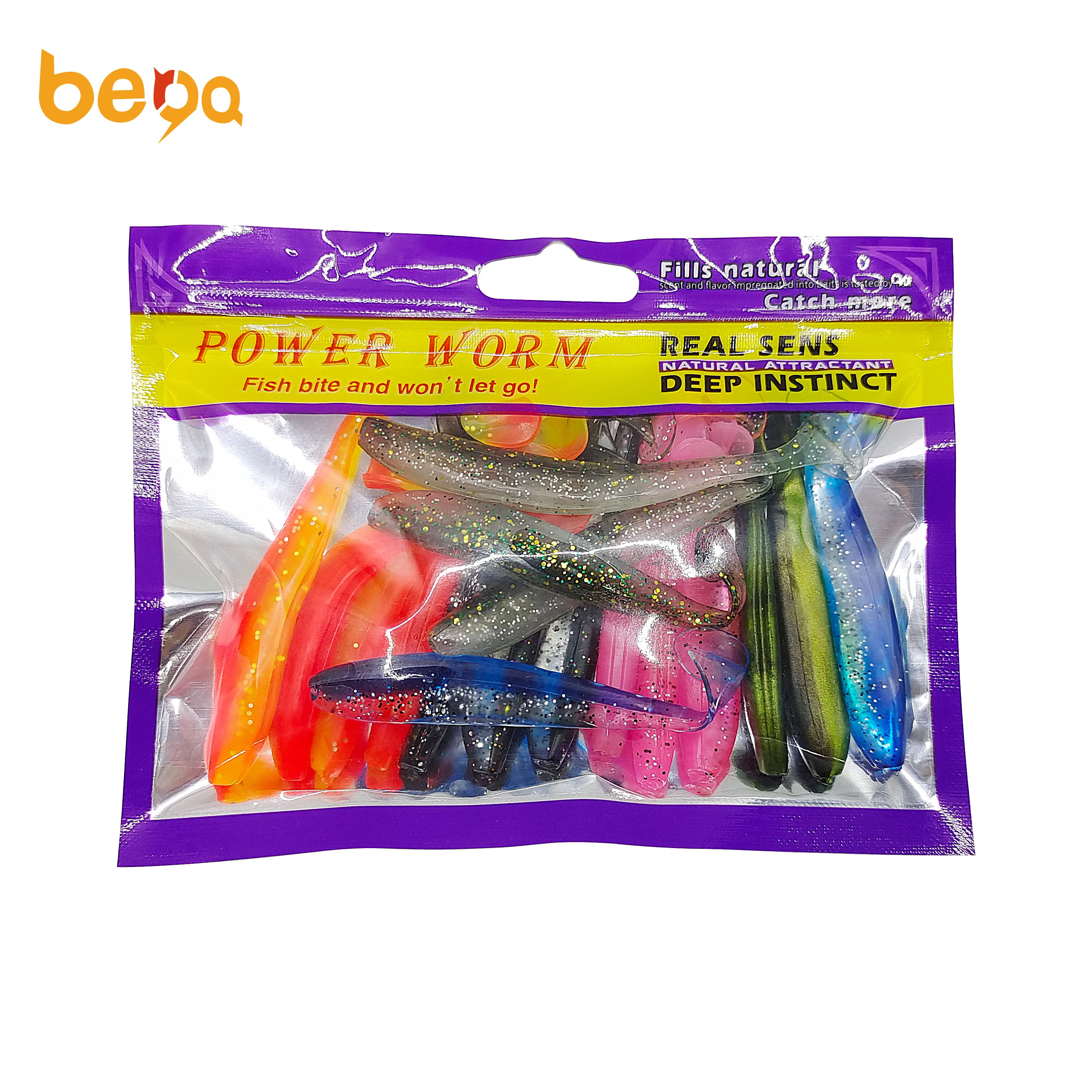 T-tail soft bait Freshwater topfishing T-tail road subsoft worm lead head hook objects long cast bass bait