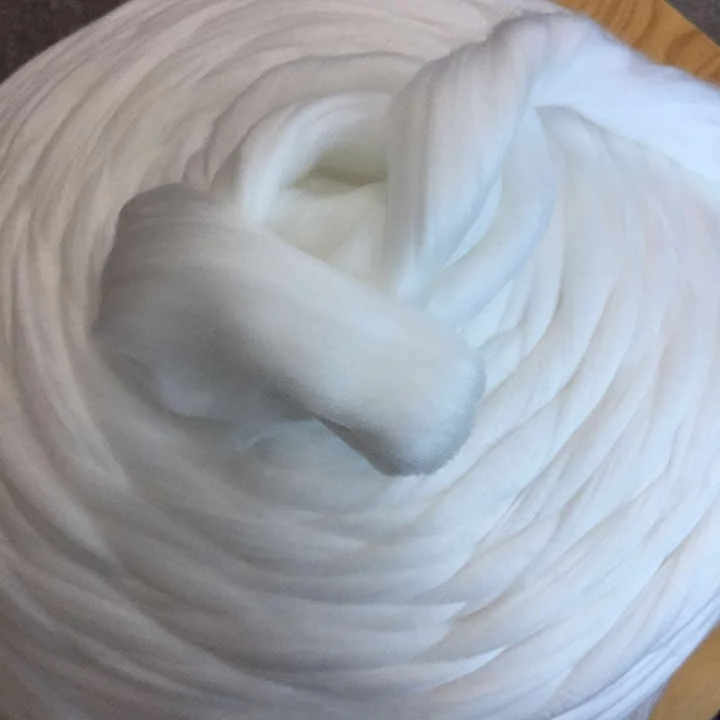 Nylon 6 Staple Fiber Wool Tops Fiber For Worsted Yarn Spinning