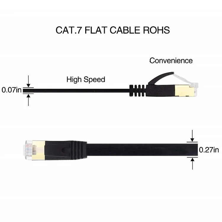 50 ft Cat7 Ethernet Cable Network Cable for Xbox PS4 High Speed Flat Internet  Cat7 Flat Shielded Ethernet Patch Cables