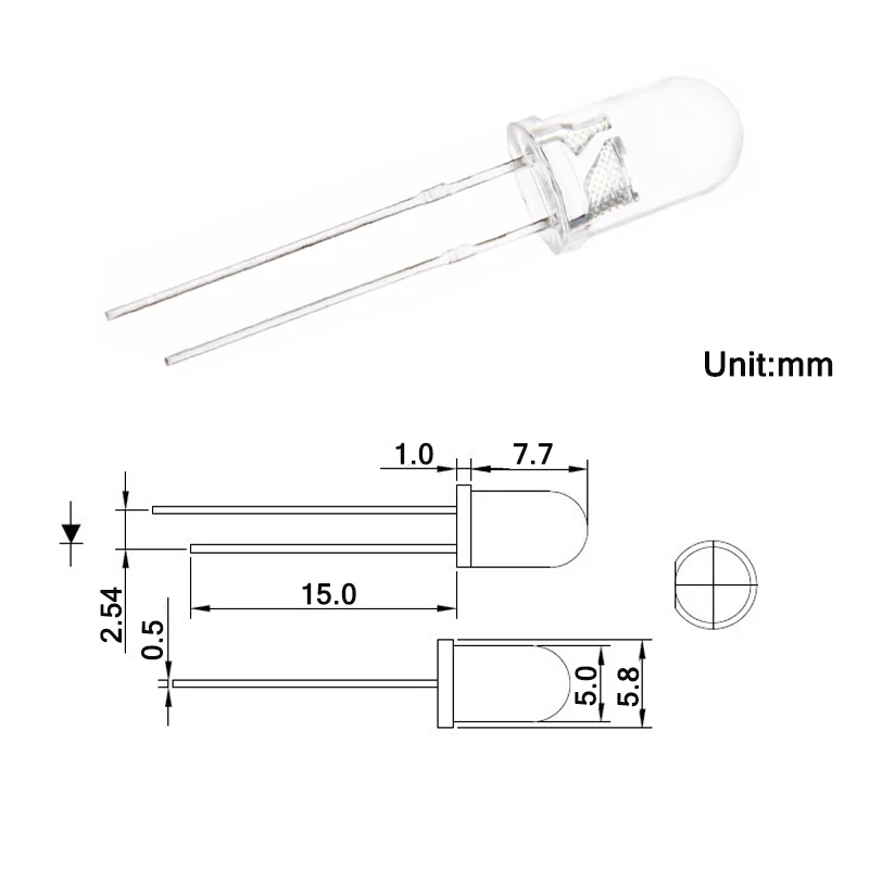 DIP 5mm Pink LED Diode Water Clear Lens Transparent 5 mm Light-Emitting Diode Light Free samples free sample