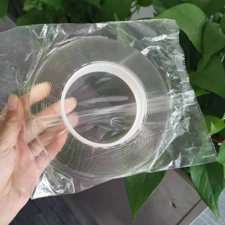 SNM Nano Gel 5meters 1mm 2mm Double Sided Washable Transparent Adhesive Tape