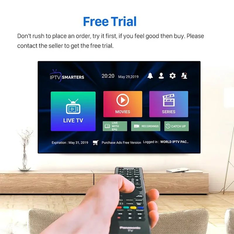Hot Sell IPTV Trex Strong 4k Megaott Dino German/UK/US/EU Subscription m3u8 Code 12 Months Reseller Panel Free Test Smart TV Box