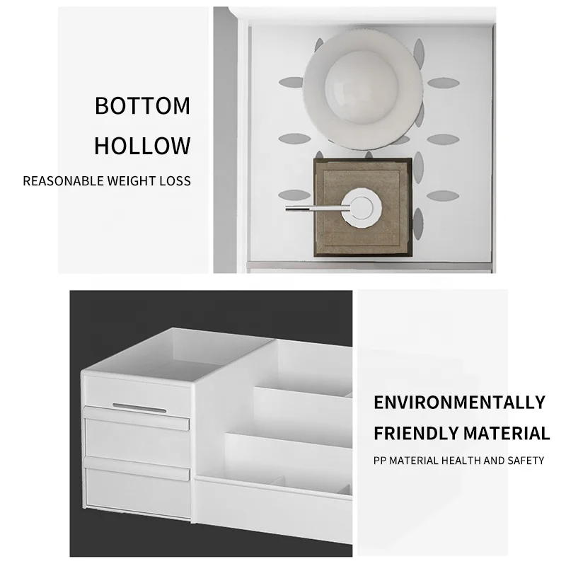 Cosmetic Lipstick Big Make Up Plastic Desktop Makeup Drawer Storage Box Countertop Organizer Storage Boxes