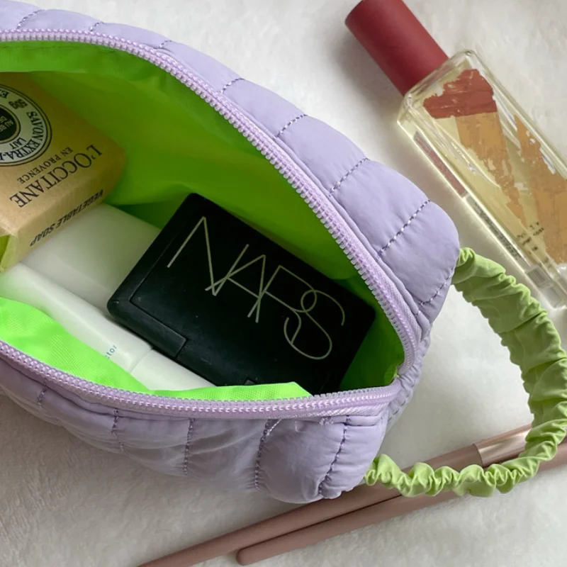 Colorful Nylon Portable Pencil Box Handbag Cartoon School Use  Pen Holder Gift Cute Pencil Case Bag Makeup Bag