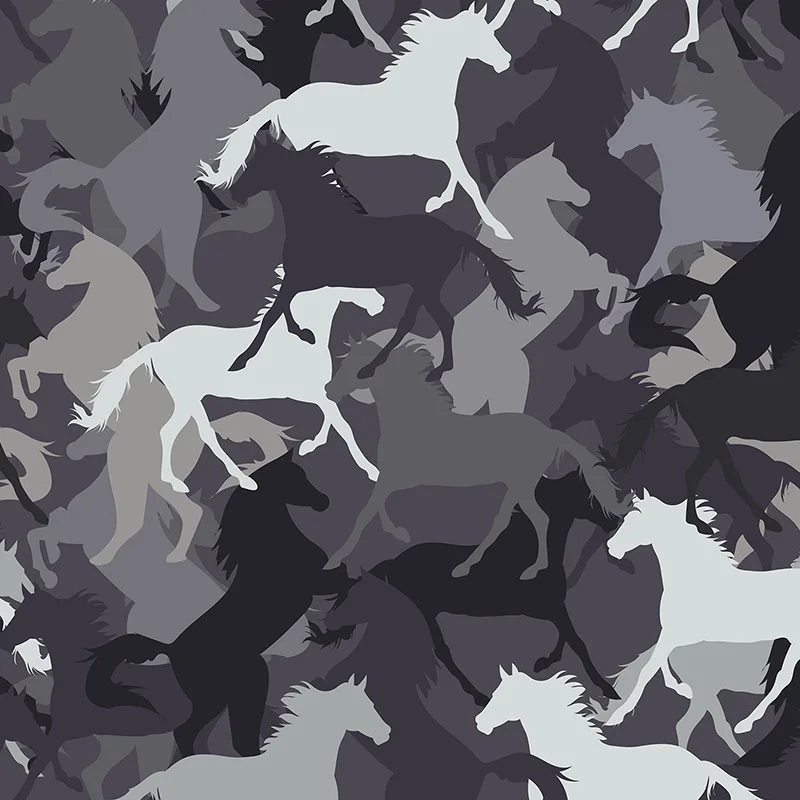 wholesale woven Lovely horse pattern digital printed fabrics (13 patterns) for garment, bags, ect