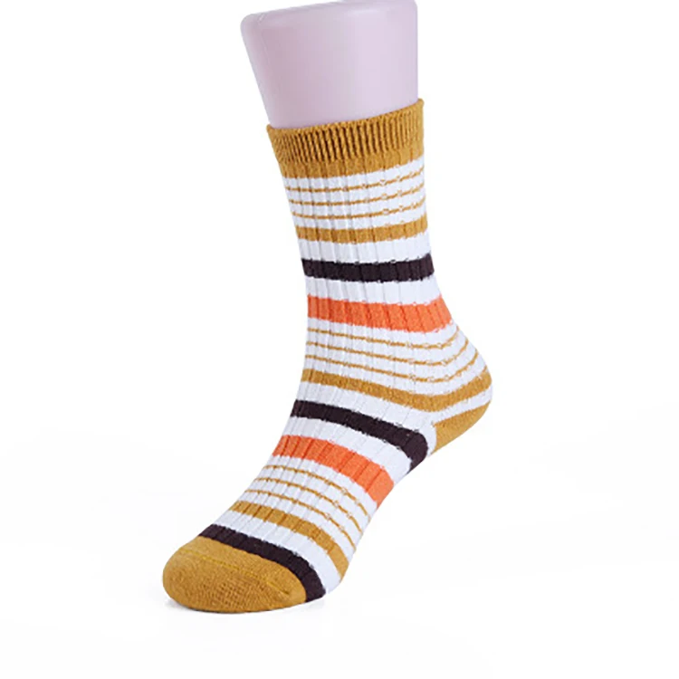 Toddler Girl Boy Child Socks High Quality Striped 100% Cotton Custom Kids Socks