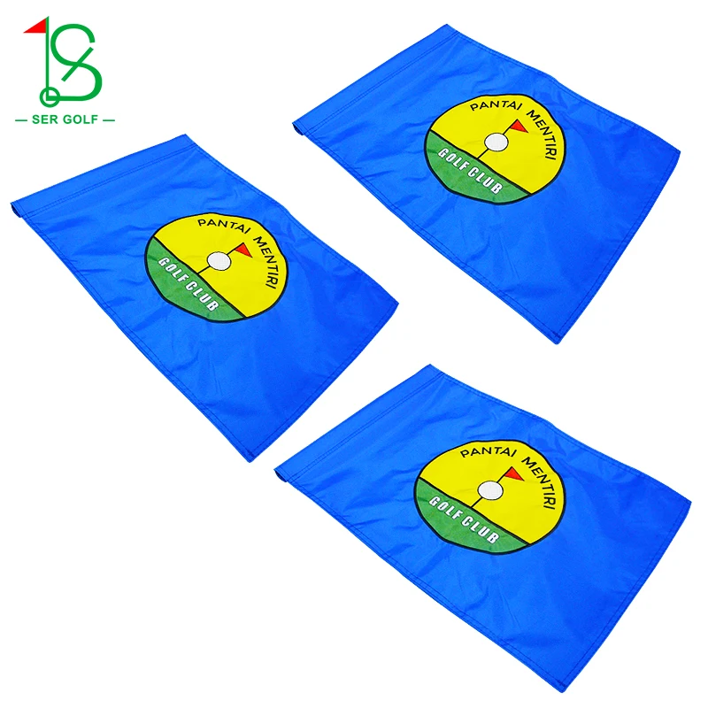 Mini Personalized Logo High Quality Golf Putting Green Flag Printing Double Sided Printing Golf Flag
