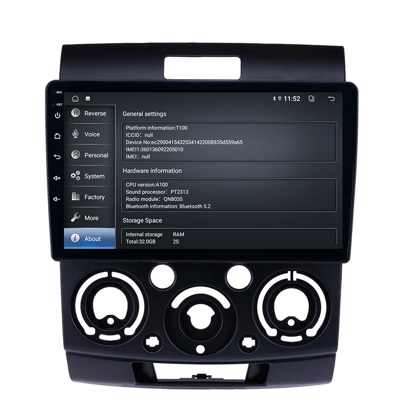 Double Din Android 10 GPS Navigation Car Radio For Ford Everest ranger Mazda BT-50 2006-2010 9 Inch Car Multimedia Player