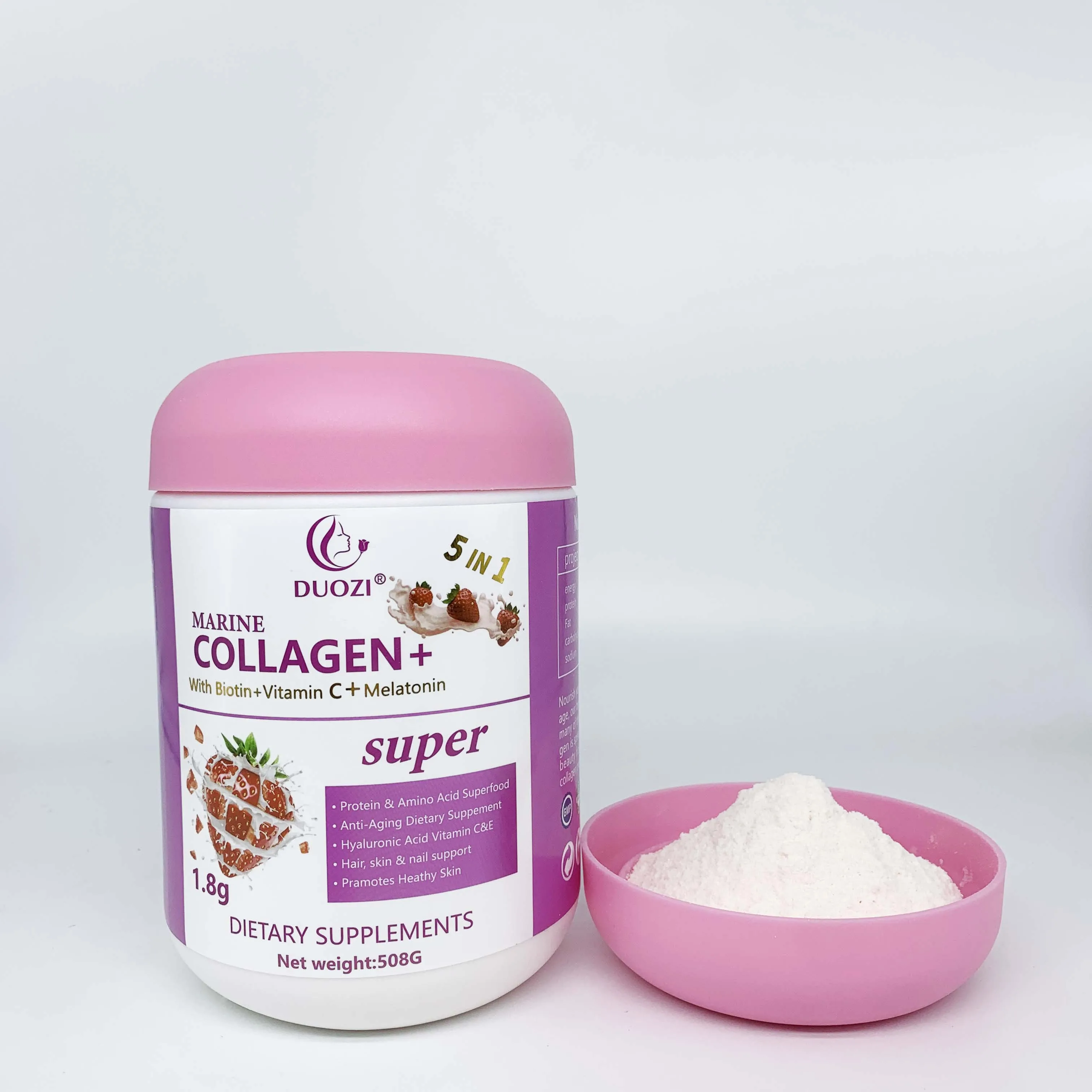 OEM ODM in stock collagen powder skin hair nail collagen peptide powder Anti-wrinkle Removing melanin beauty collagen powder