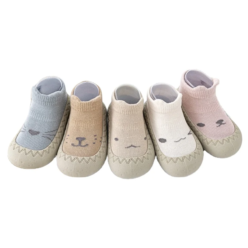 Indoor rubber sole baby sock anti slip winter shoe non slip toddler floor slipper baby socks anti slip