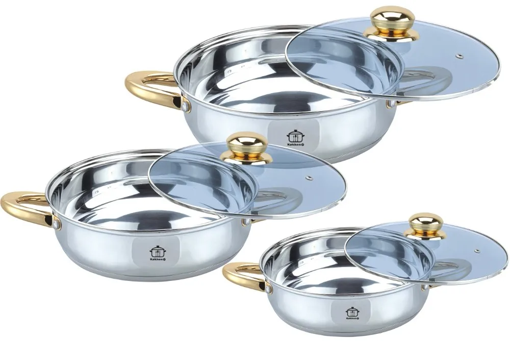 Hot Sale 6-Piece Stainless Steel Cookware Set Modern Design Kitchenware Soup Cooking Pot Cheap Price Milk Pot for Home Use