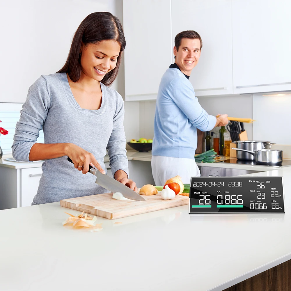 2024 best selling digital carbon dioxide hygrometer carbon dioxide detector carbon dioxide detector infrared sensor alarm