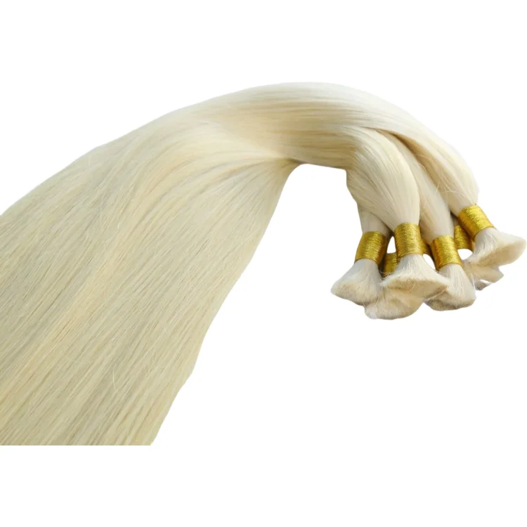 100% real Remi hair # 60 # 613 natural color for high-quality salons Cabelo a Granel