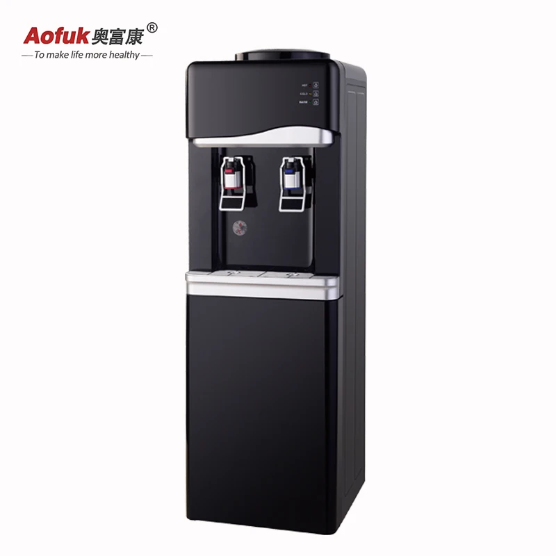 freestanding  black color electronic cooling hot cold  fountain drink water dispenser machine bottled top 5 gallons for home use
