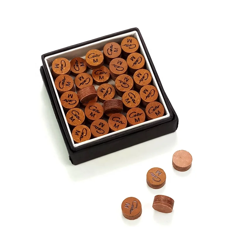 
Original Czar cue tips Taiwan Professional 14mm Brown Billiards Pool cue tips Billiards Accessories high quality 