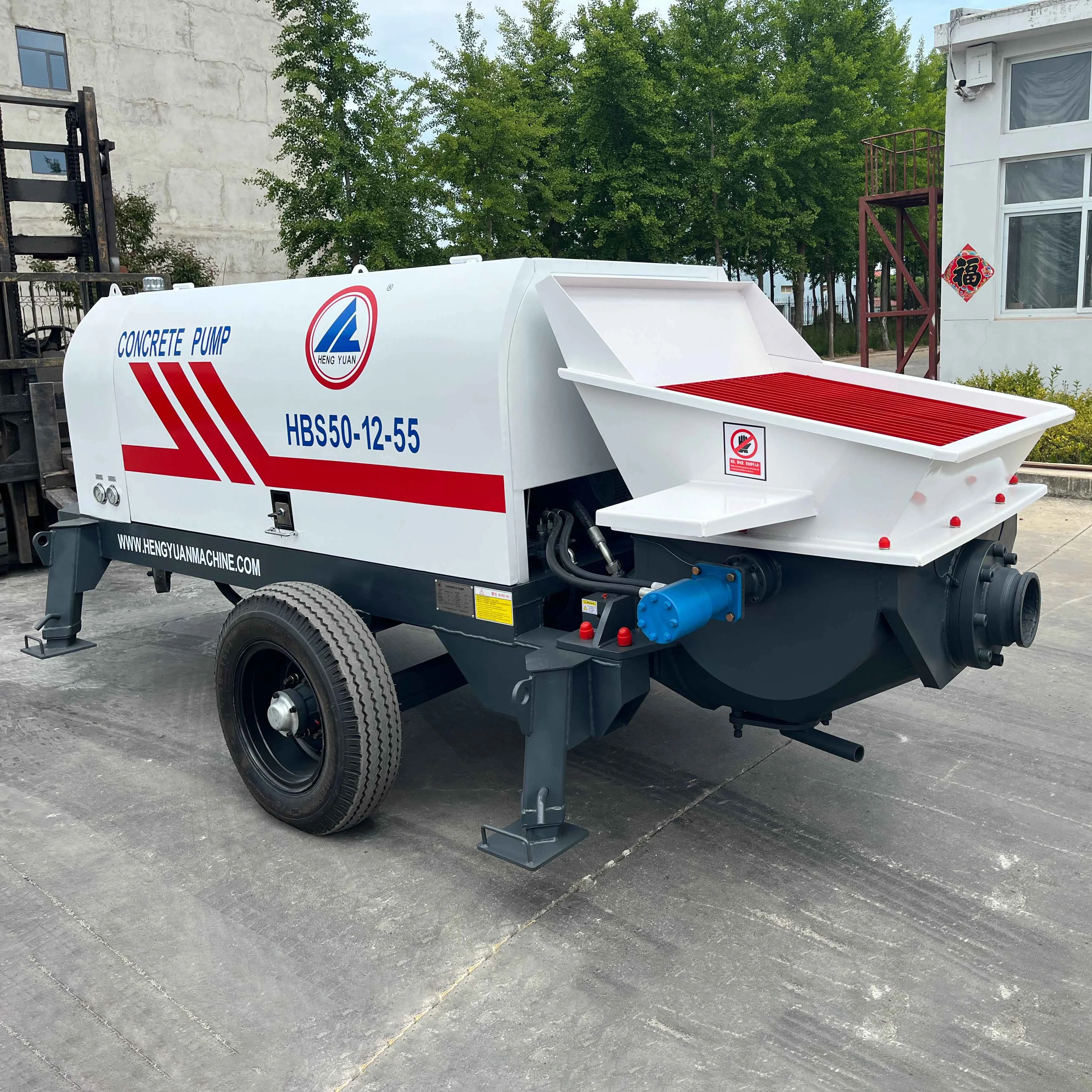 mobile trailer Factory Made Concrete Pump Diesel or electric High quality long distance Trailer Pump
