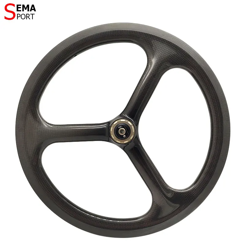 349HV3-TS все ручной работы Toray Carbon 74/112 мм V дисковый тормоз 3 Спицы Тайвань Hubsmith складной велосипед Trispoke Wheel