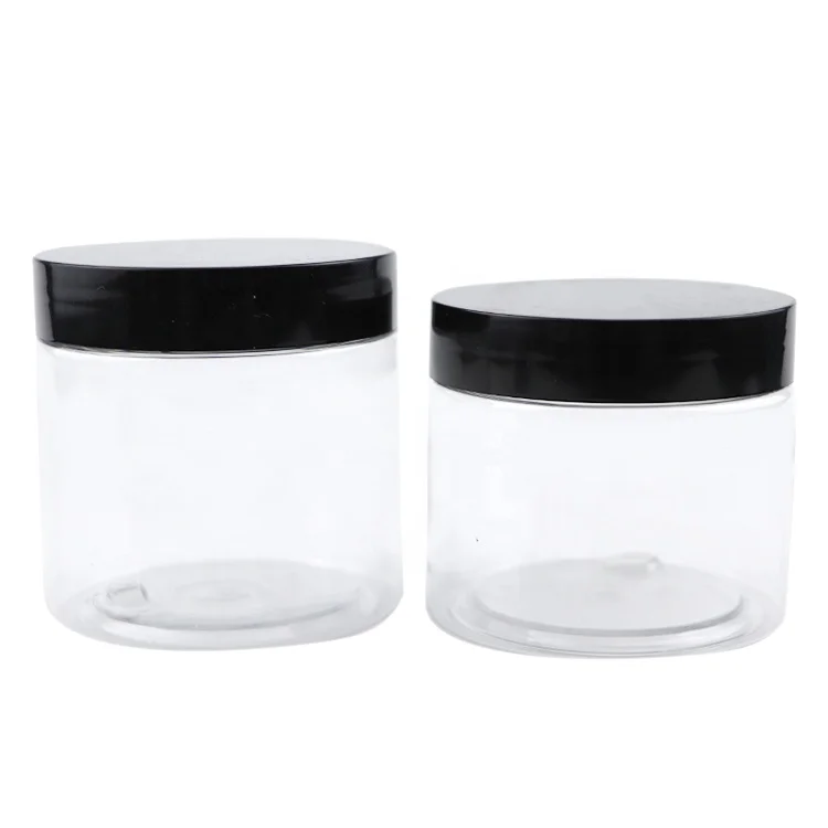 empty 4oz clear wide mouth pet mason spice candy food plastic jar cosmetic cream packaging plastic jars for cosmetics with lids