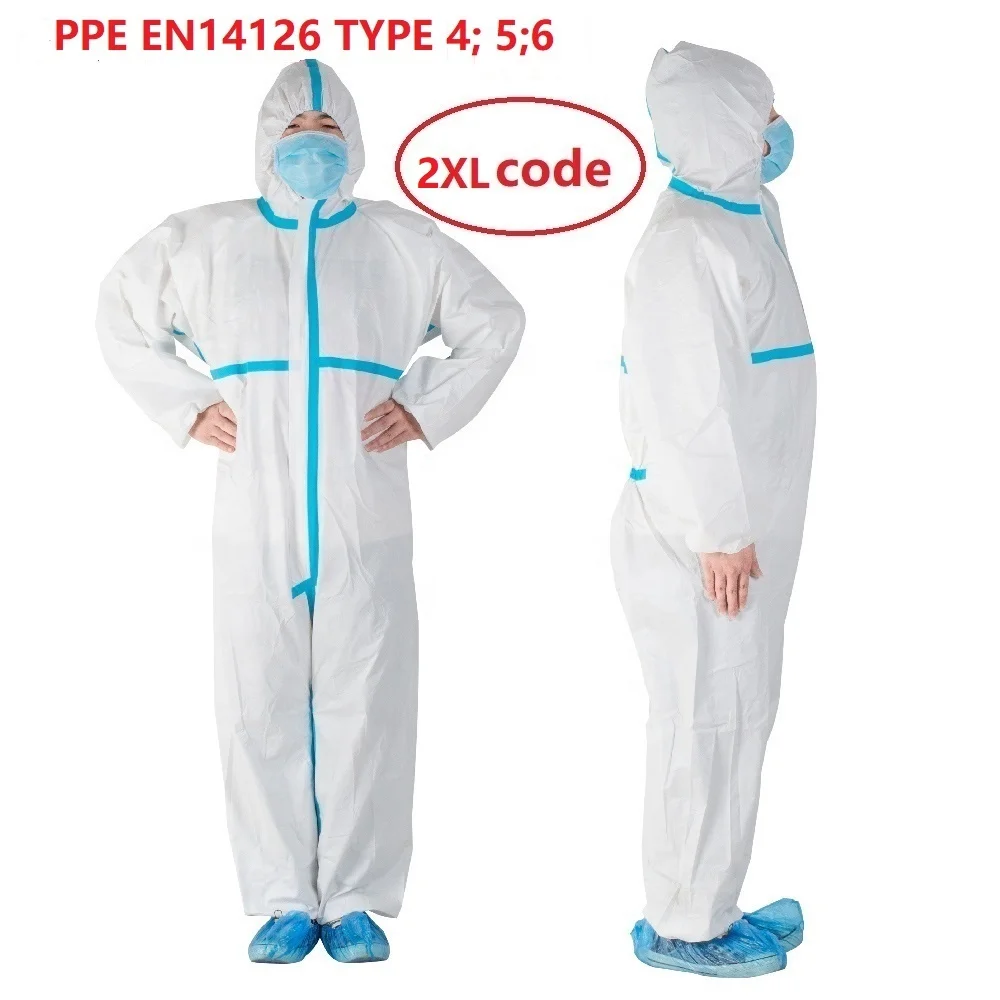 Advanced pollution gender-free long sleeve hospital protective suit medical disposable doctor isolation suit