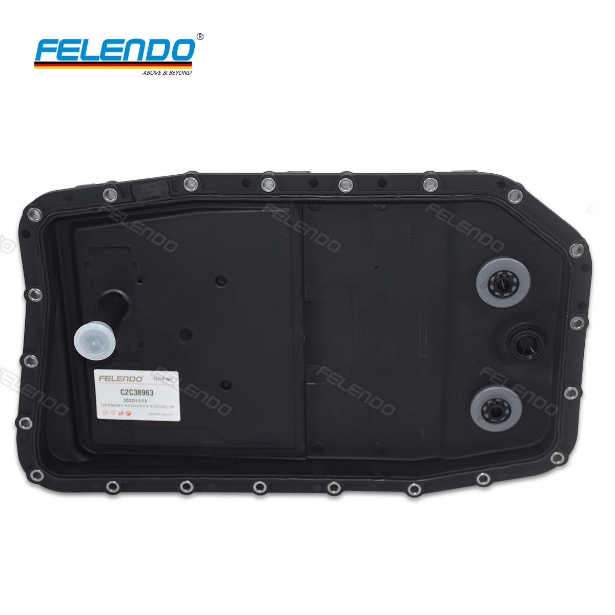 FELENDO Engine Parts Transmission Pan 6HP26 Oil Filter LR007474 TED500010 for Land Rover Range Rover Jaguar Oil Pan