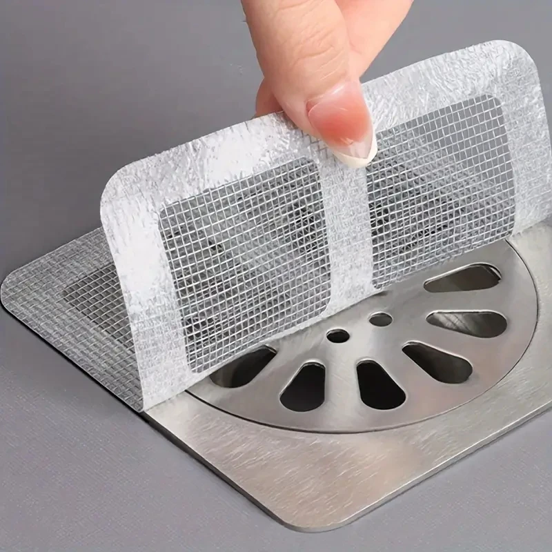 Drain Strainer Cover Disposable Shower Hair Catcher for Floor Sink Filter Mesh Sticker Stopper
