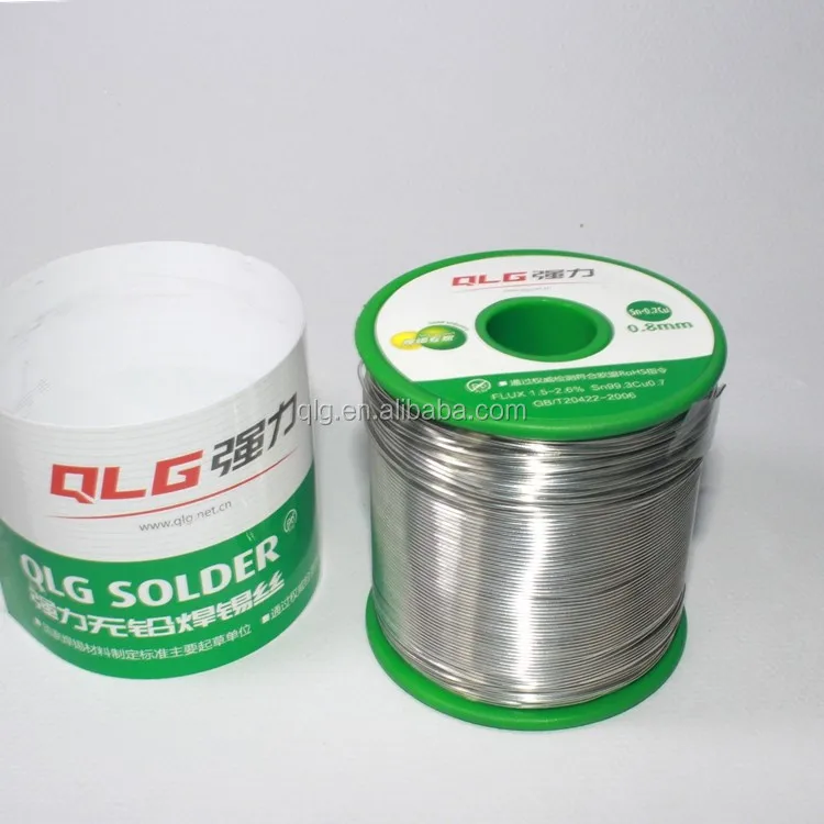 QLG  Flux Cored Rosin Lead Free Sn0.3Ag0.7Cu 1kg Solder Wire for LED PCB welding soldering