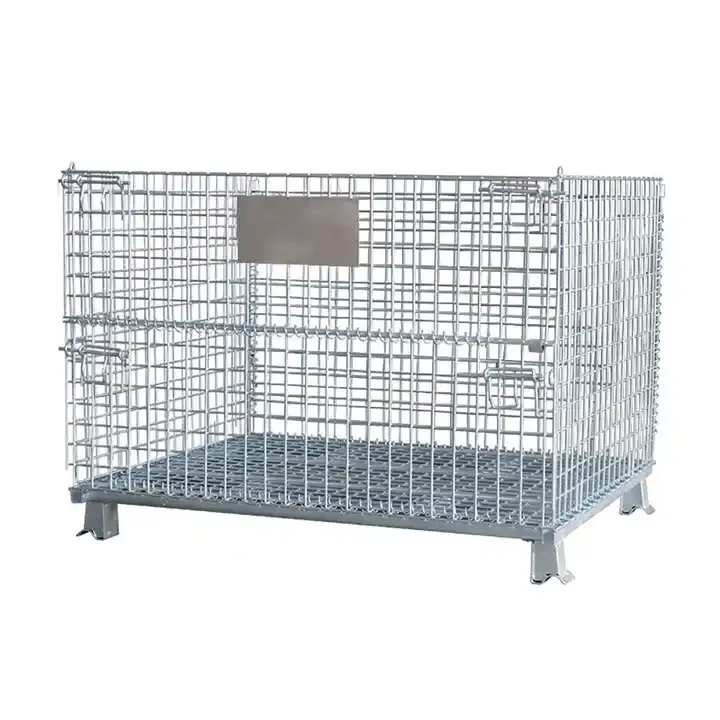 high-quality foldable steel turnover box Steel Pallet Box storage container